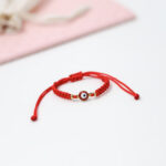 Pulsera Catalina Turca Engastada Para Bebé - Ojo Rojo