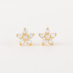 Arete Flor Strass - AT40006