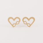 Aretes Corazón Infinito Oro18k