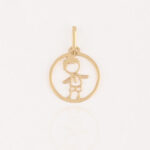 Dije Medalla Niño Calado Oro 18k (precio no incluye cadena)
