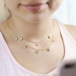 Collar strass corazones con puntos luz