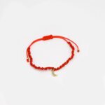 Pulsera Vera Hilo Nudo Tono Rojo Luna Strass - Imagen 2