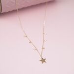 Collar Estrellas y Puntos Luz (plata bañada en oro) - Imagen 3