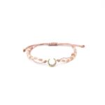Pulsera Micaela tonos nude luna invertida strass