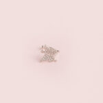 Earcuff Plateado Mariposa Strass