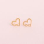 Aretes Corazón Infinito Oro18k - Imagen 2