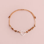 Pulsera Zoe Nature Tierra - Corazón Calado Plata
