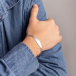 Pulsera Barbada Placa Oval 925 - Imagen 3