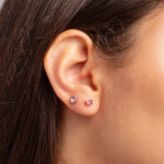 Aretes Mariposa de Luz Rosa - Imagen 2