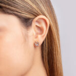 Aretes  Corazón Borde Strass - Imagen 2