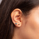 Aretes Ojo de Luz Champagne - Imagen 2