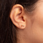 Aretes Huesito Mini Strass - Imagen 2