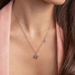 Collar Estrella Bombeada y Luna Plata - Imagen 2