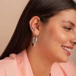 Argollas Lua Clásico Plateado - Imagen 2