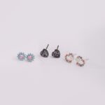 Aretes  Corazón Borde Strass - Imagen 3