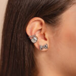Aretes Coquette Plateado - Imagen 2