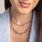 Collar Clips Dominó Plateado - Imagen 2