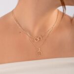 Collar Corazones Enlazados Oro 18k - Imagen 2