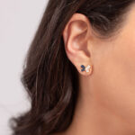 Arete Mariposa Strass Azul - Imagen 2