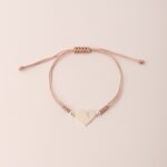 Pulsera Lia Snake rosado viejo - Corazón mapa del Perú calado *