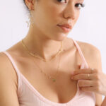 Collar Estrellas y Puntos Luz (plata bañada en oro) - Imagen 4