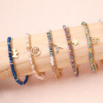 Pulsera Rafaella Tonos Azul Rey - Perrito Colgante - Imagen 2